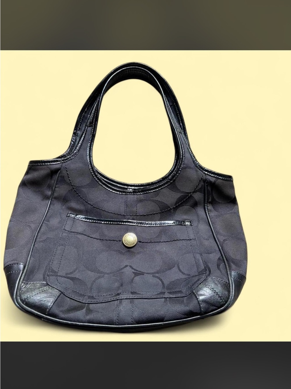 Coach Black and Gold 2007 Ergo Hobo Shoulder Bag